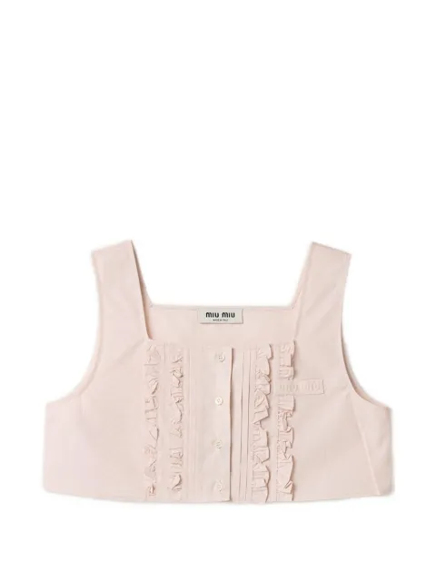 Miu Miu haut crop en popeline