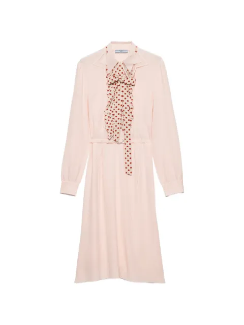 Prada embroidered marocain dress