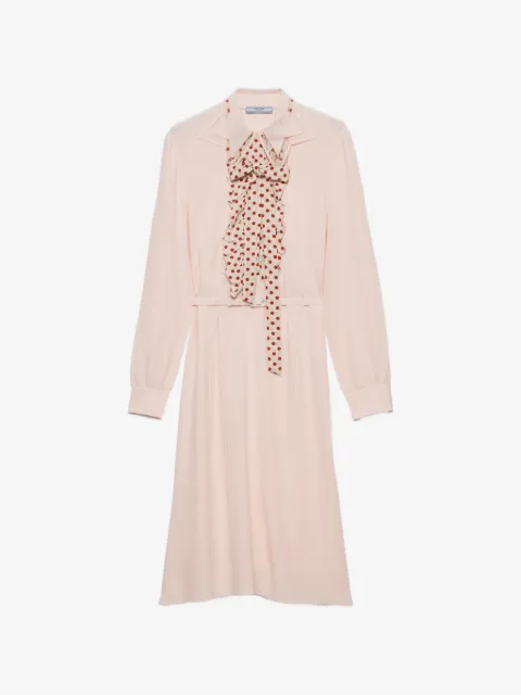 Prada embroidered marocain dress
