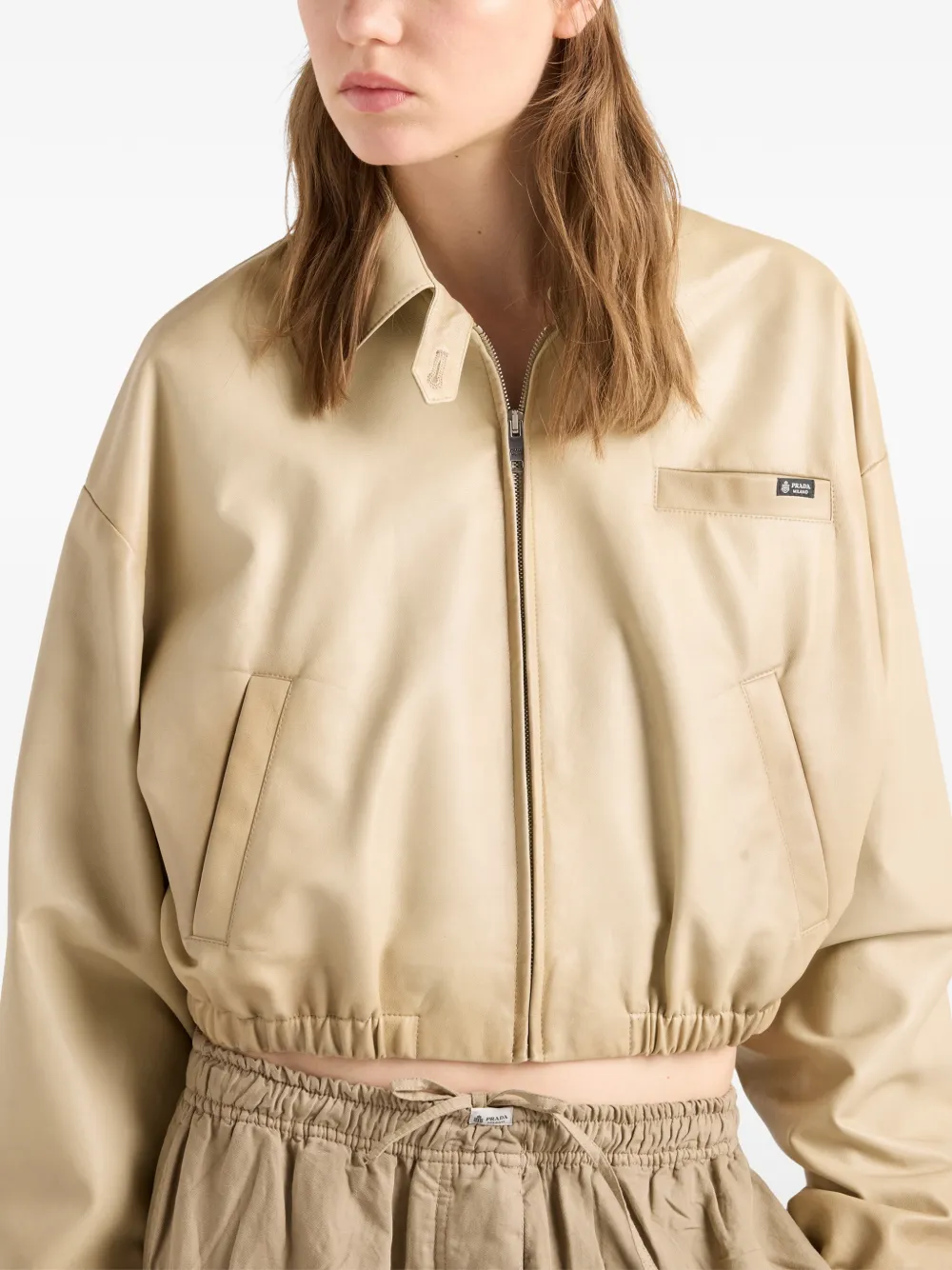 Prada Cropped jack Beige