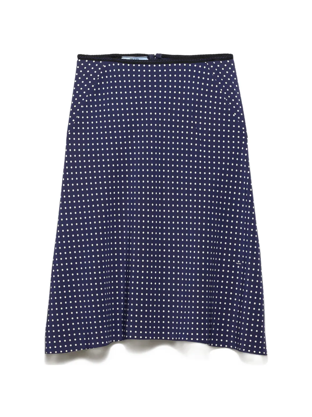 Prada polka-dot marocain skirt - Blu