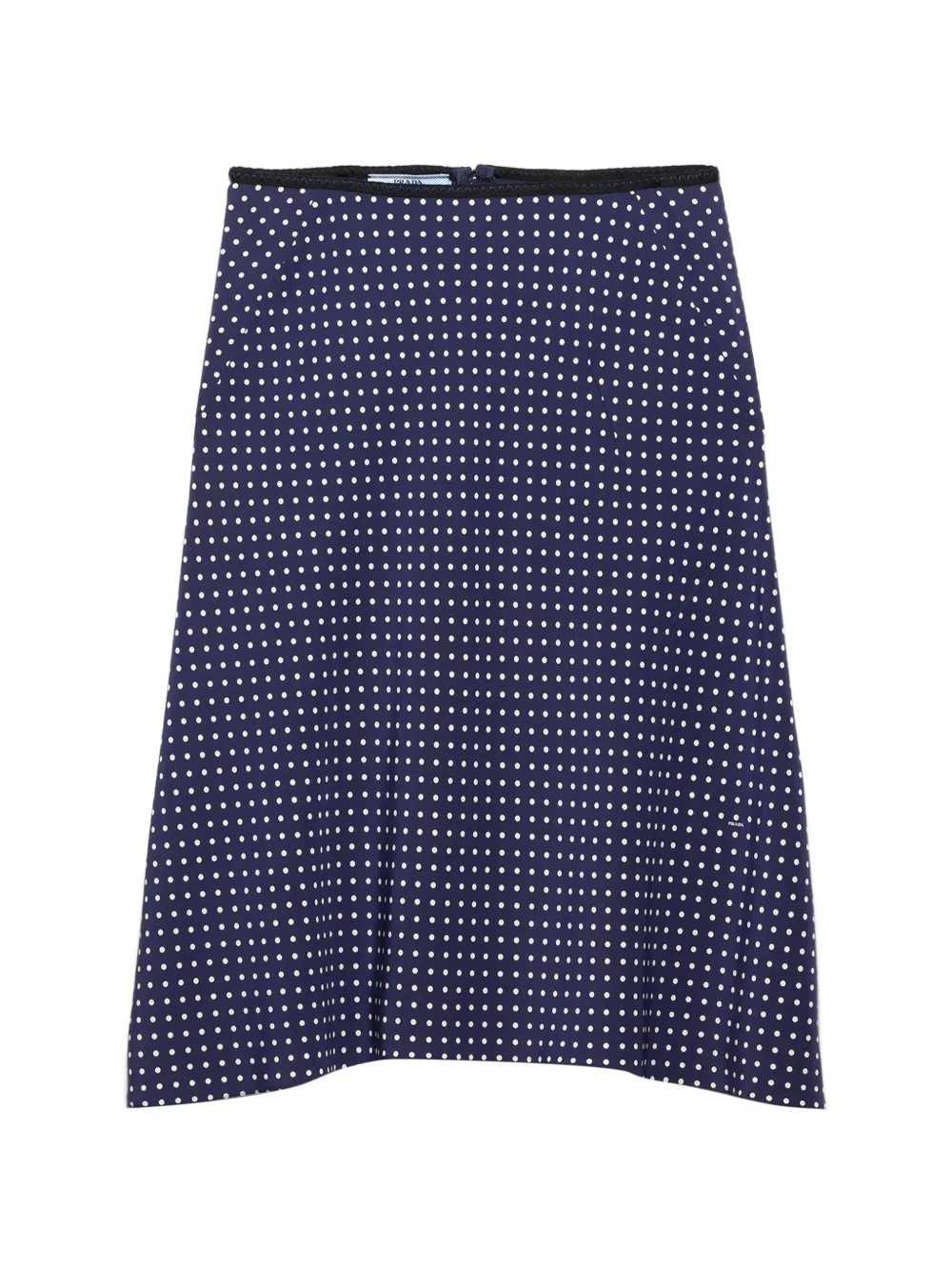 Prada polka-dot marocain skirt - Blu