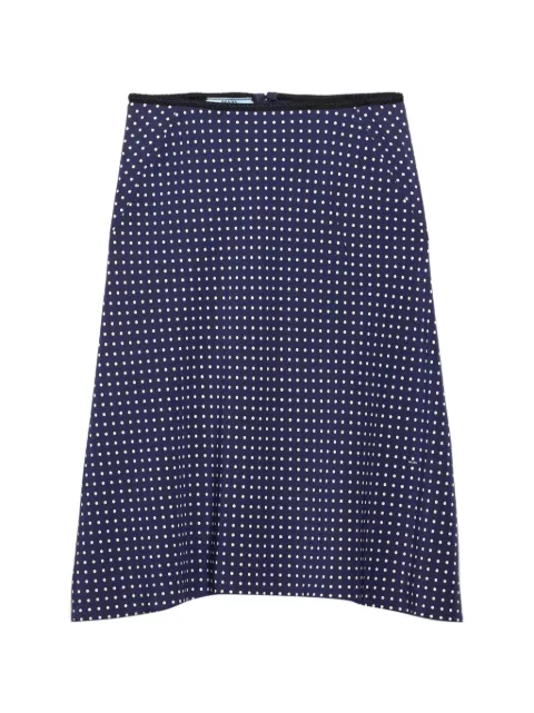 Prada polka-dot marocain skirt
