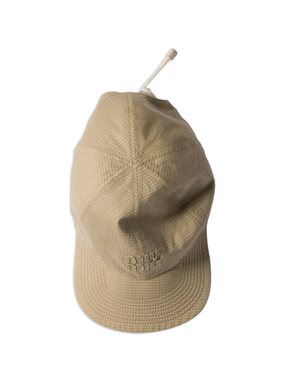 Miu Katoenen honkbalpet Beige