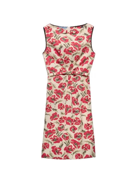 Prada printed soft poplin dress 