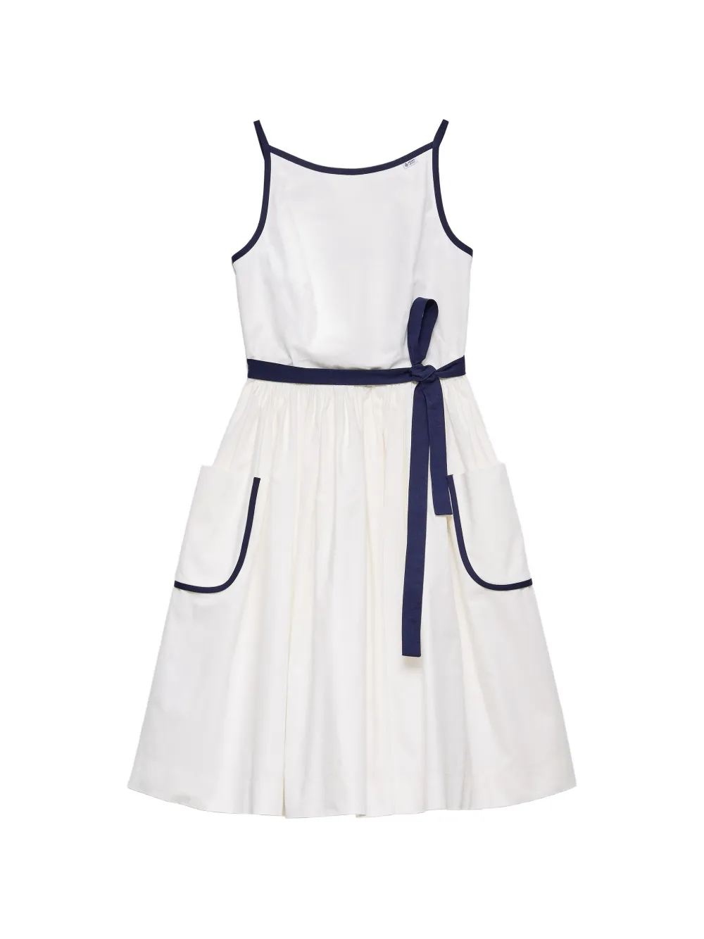 Prada slubbed toile dress - White