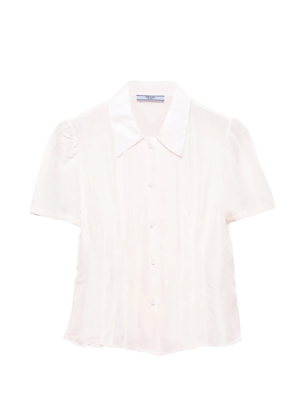 Prada garment-dyed washed silk shirt - Neutrals