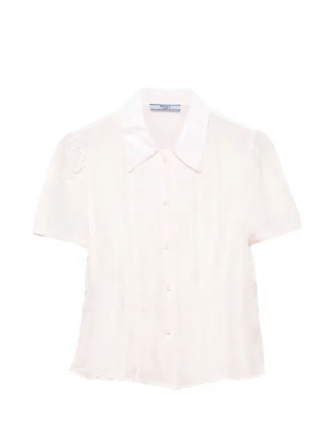 Prada garment-dyed washed silk shirt