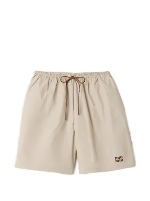 Miu Miu panama cotton bermudas