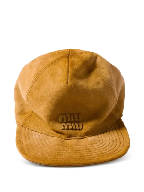 Miu Miu gorra de béisbol de gamuza