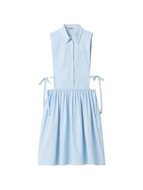 Miu Miu poplin side-tie dress