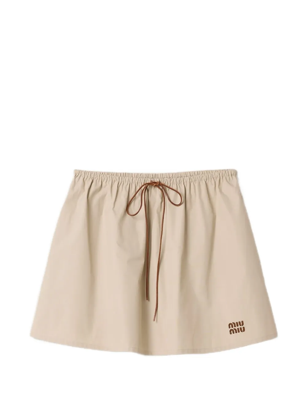 Miu Miu panama cotton skirt - Neutrals