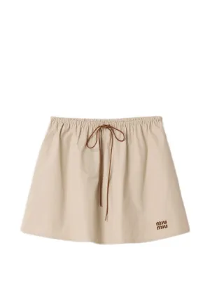 Miu Miu ミニスカート | ホワイト | FARFETCH JP