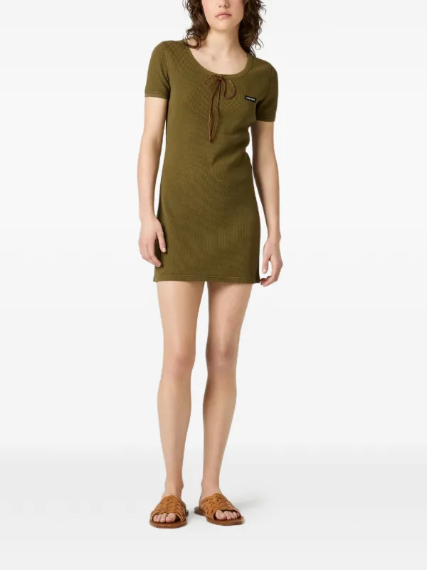 Miu Miu Cotton Dress | Green | FARFETCH Miu Miu Cotton Dress | Green | FARFETCH