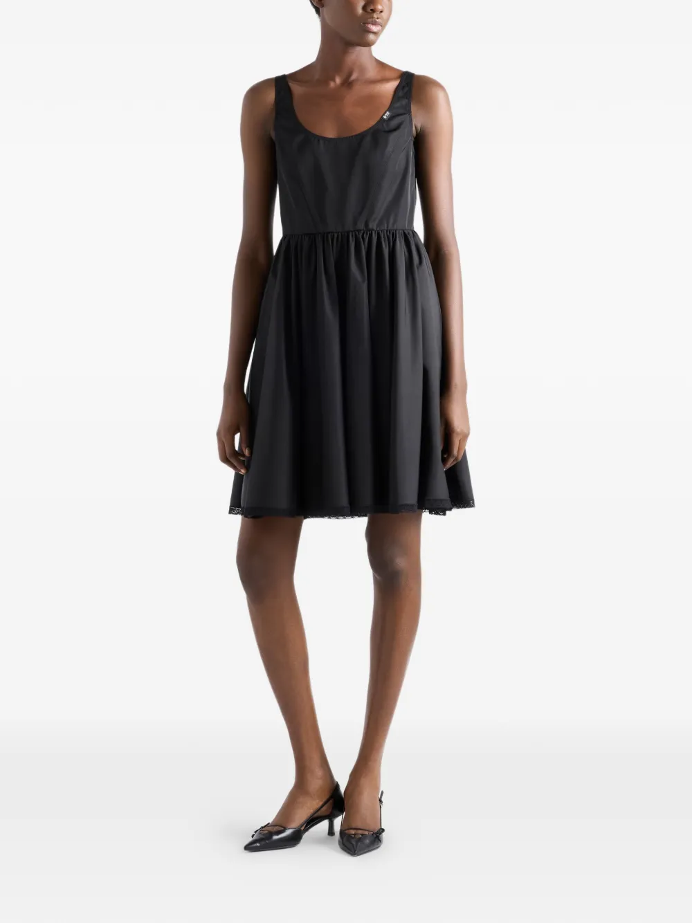 Prada Re-Nylon mini-jurk Zwart