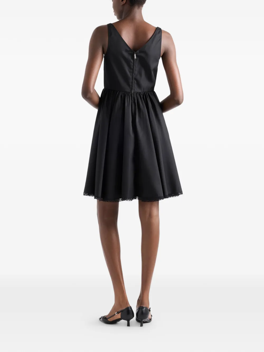 Prada Re-Nylon mini-jurk Zwart