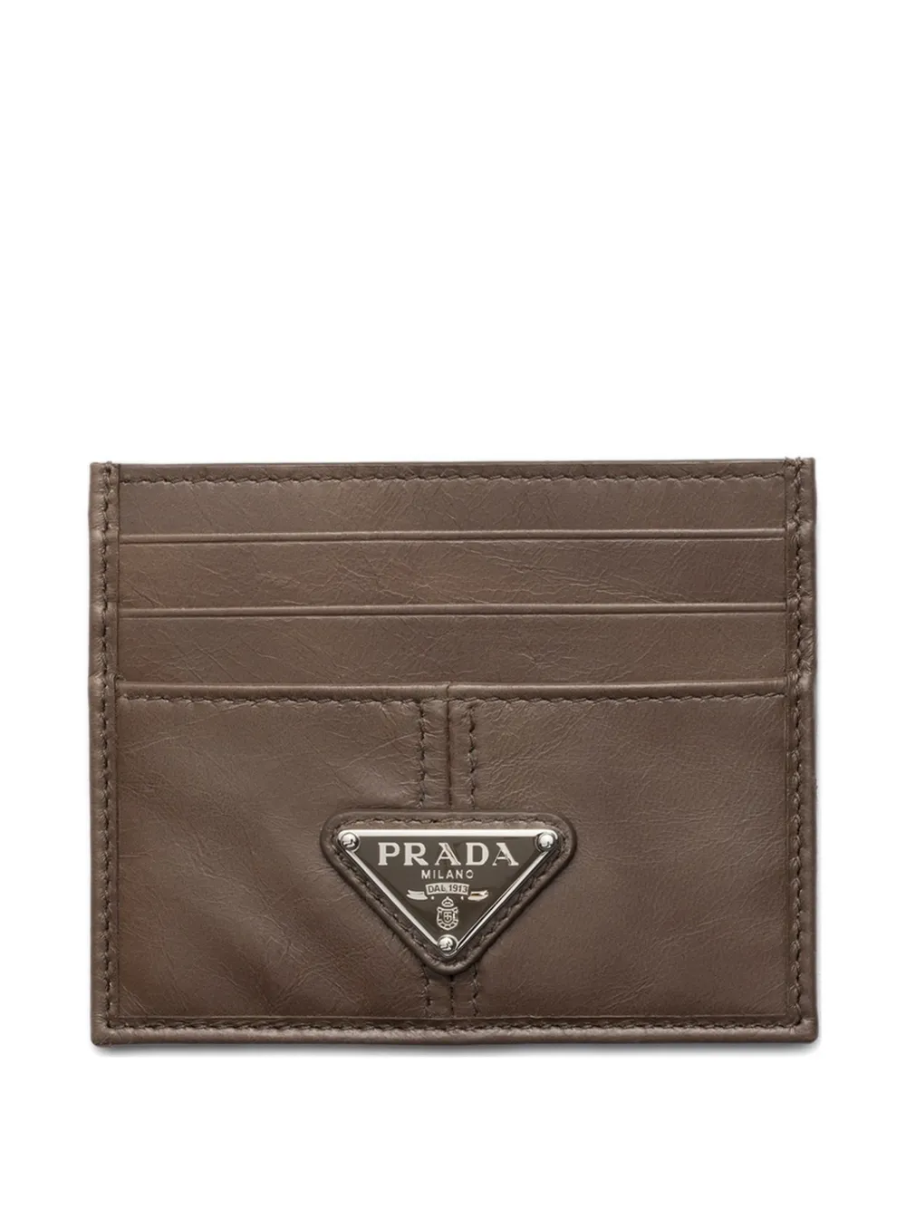 Prada leather card holder - Grigio