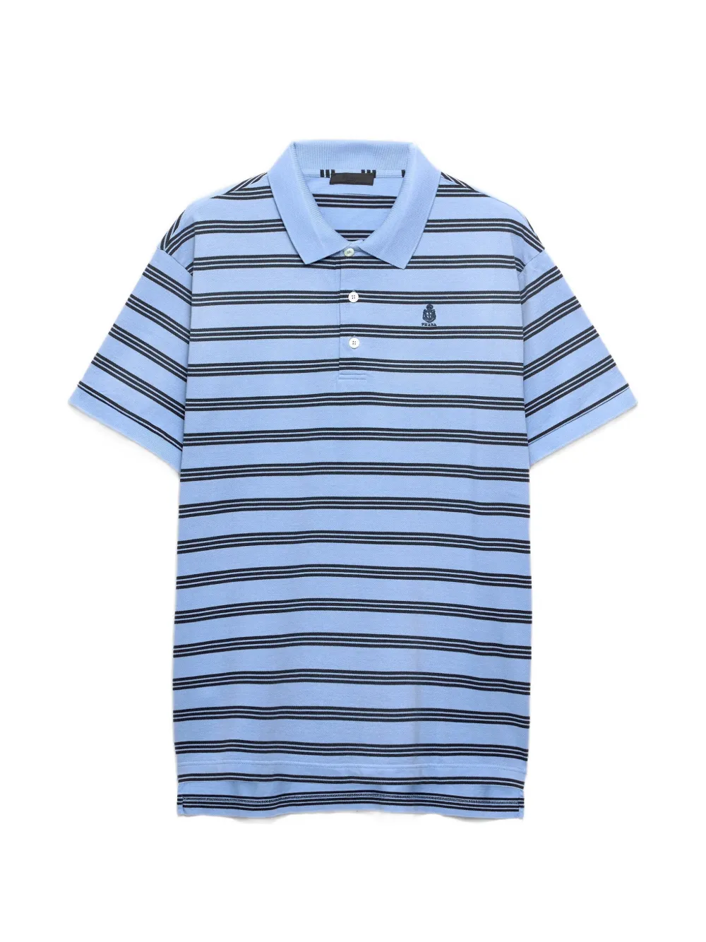 Prada Stückgefärbtes Poloshirt - Blau