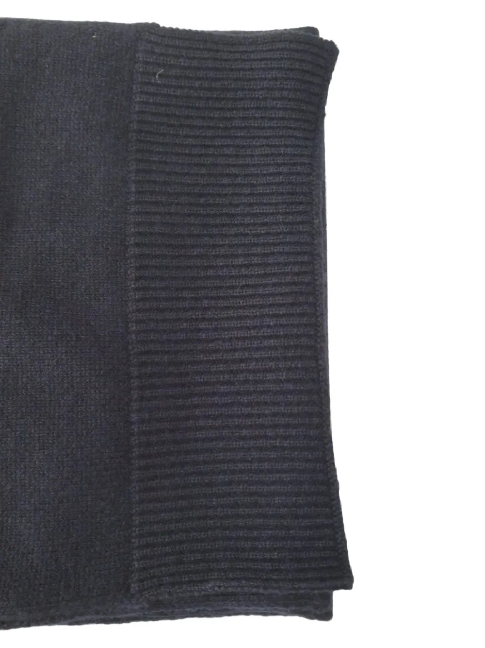 Malo ribbed-trim cashmere scarf Blauw