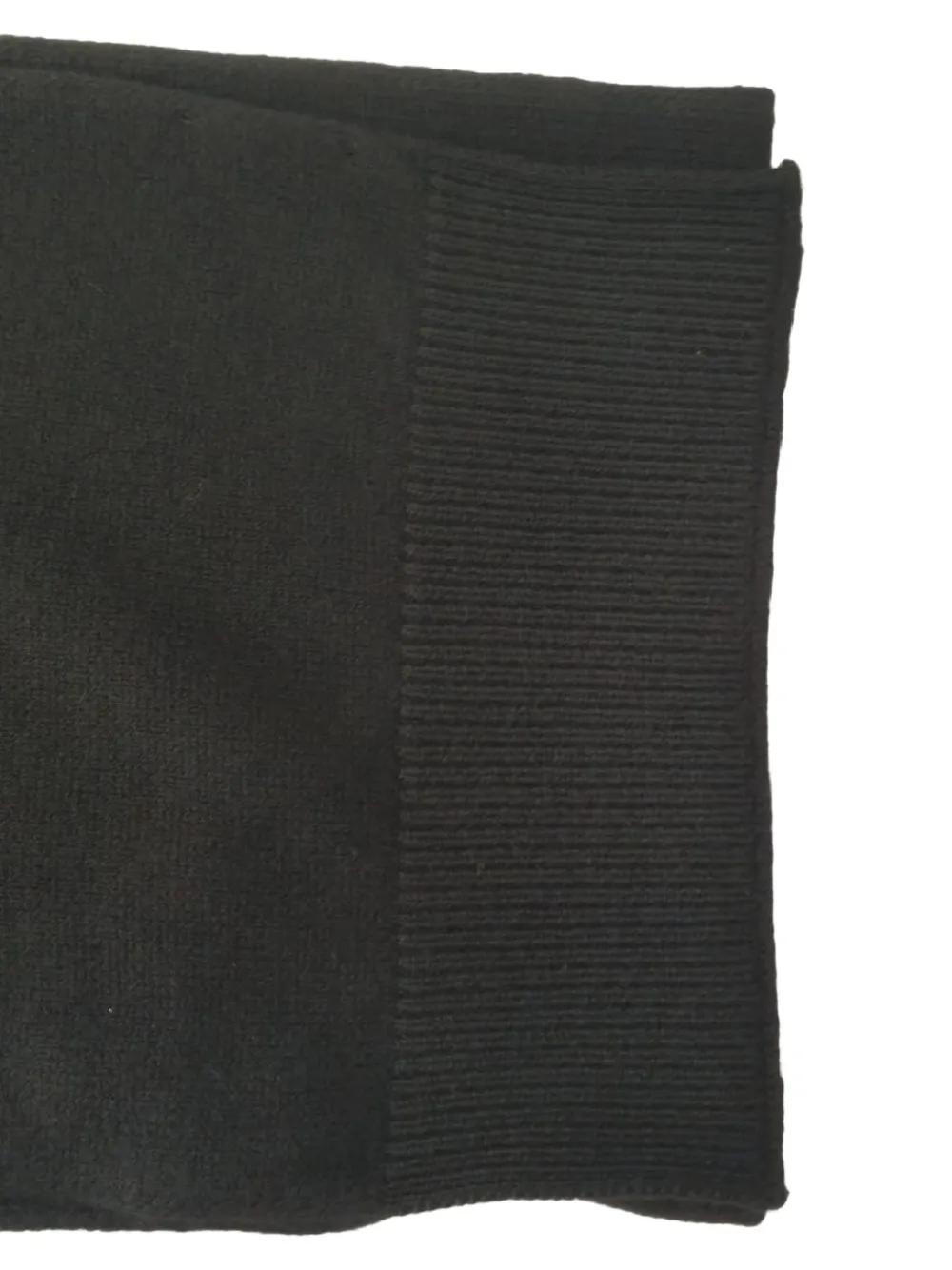 Malo ribbed-trim cashmere scarf Zwart