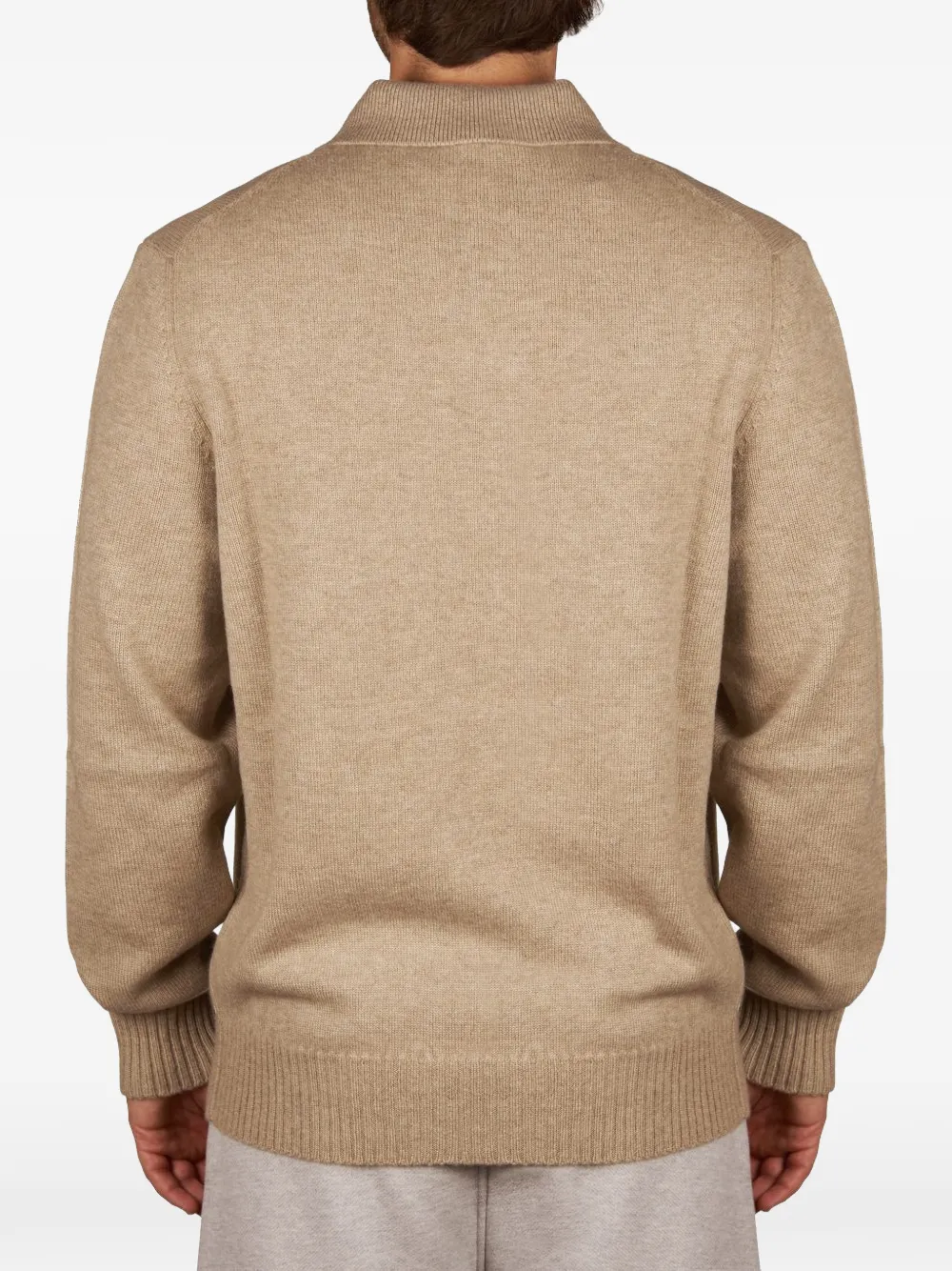 Malo long-sleeve polo shirt Beige