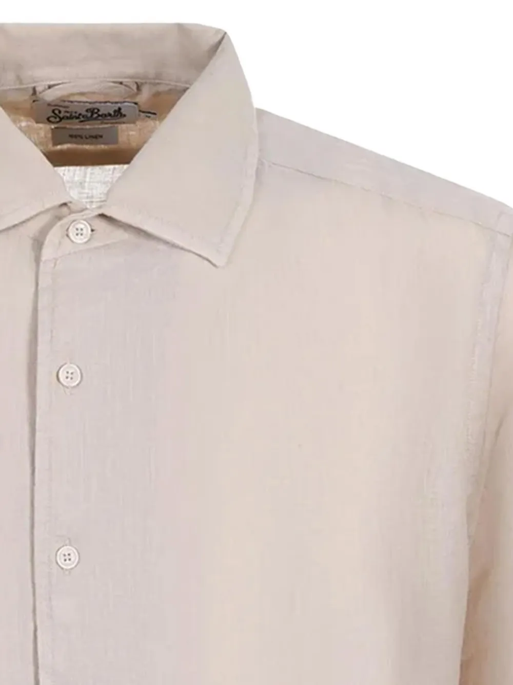 MC2 Saint Barth Pamplona button-up overhemd met gewelfde afwerking Beige