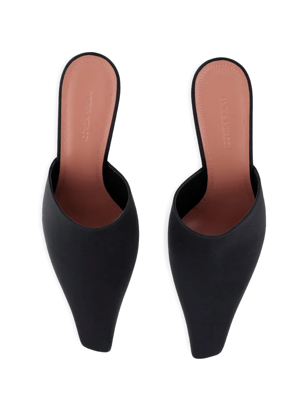 Amina Muaddi Jamie square-toe mules Zwart
