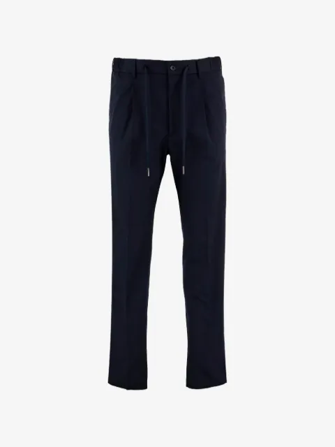 Tagliatore Newman drawstring pressed-pleat trousers