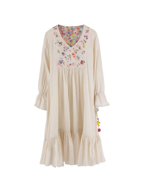 Pero floral-embroidered dress