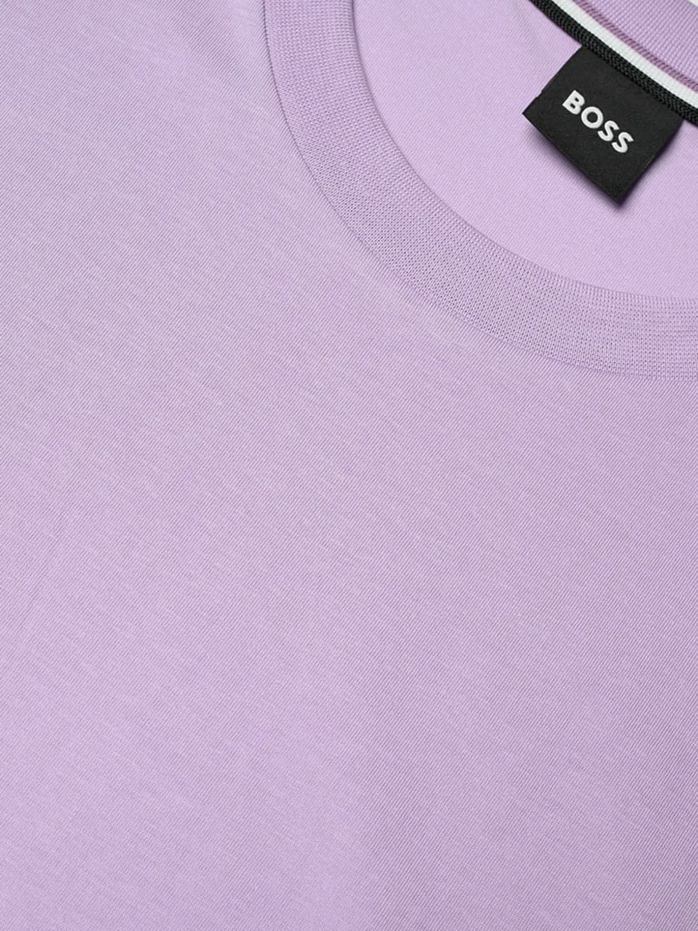 BOSS Thompson katoenen T-shirt met logoprint Paars