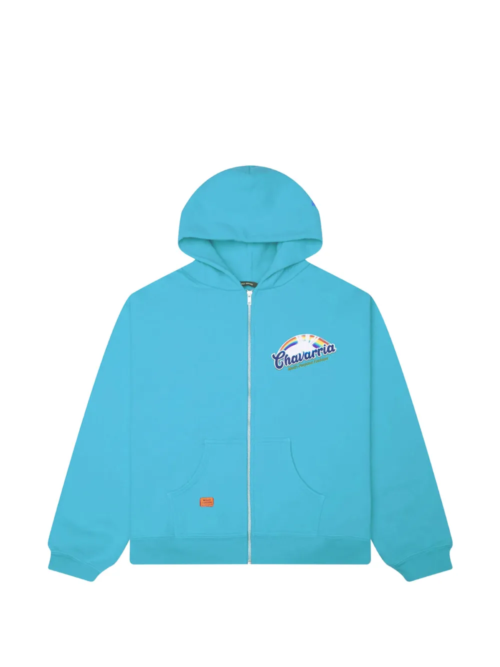 Willy Chavarria Fabuloso logo-print zip-up hoodie - Blau