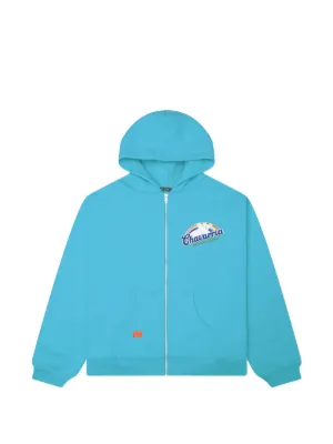 424 crest-patch zip-up Hoodie | Blue | FARFETCH