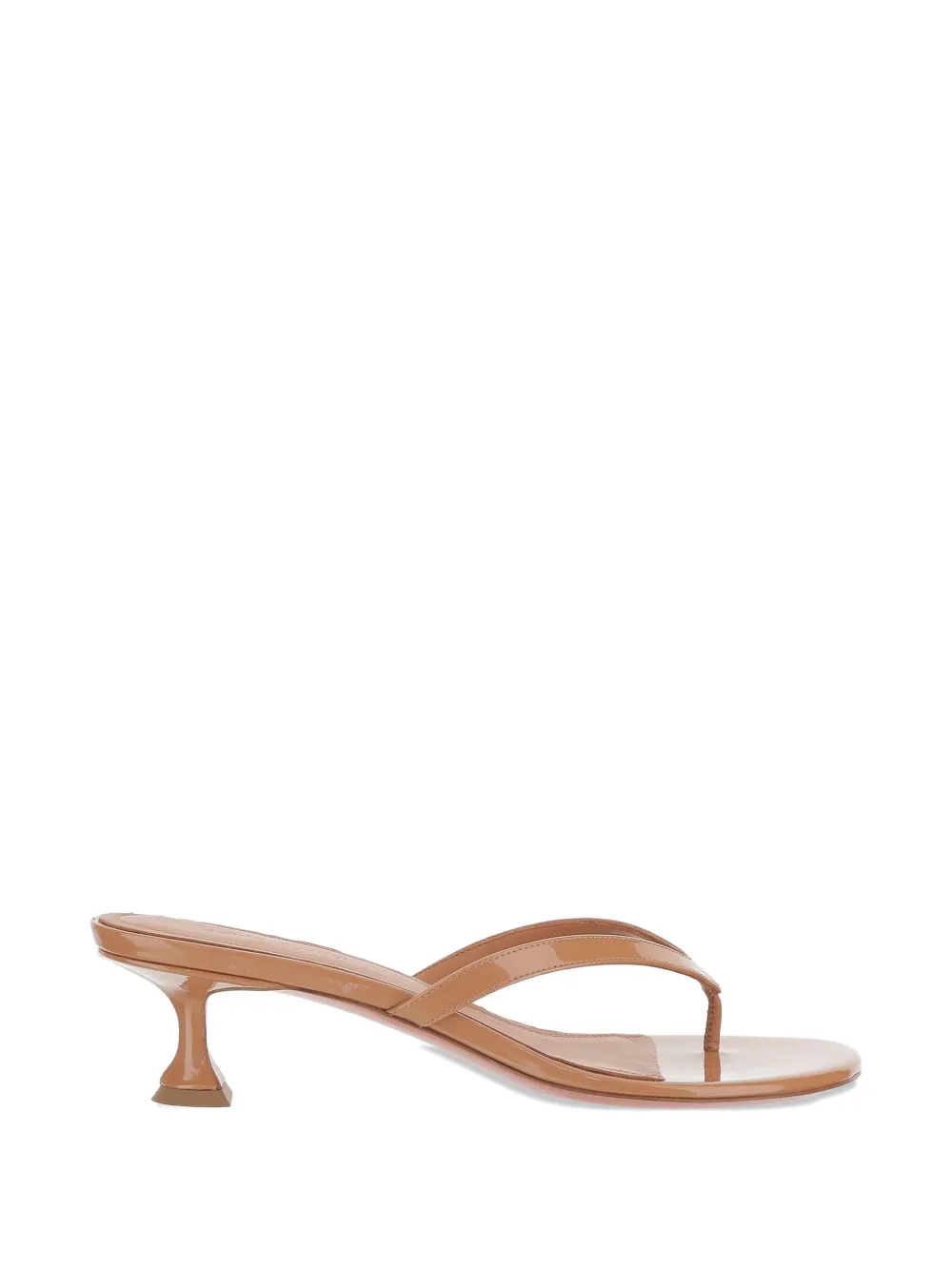 Amina Muaddi Juliette leather sandals - Toni neutri