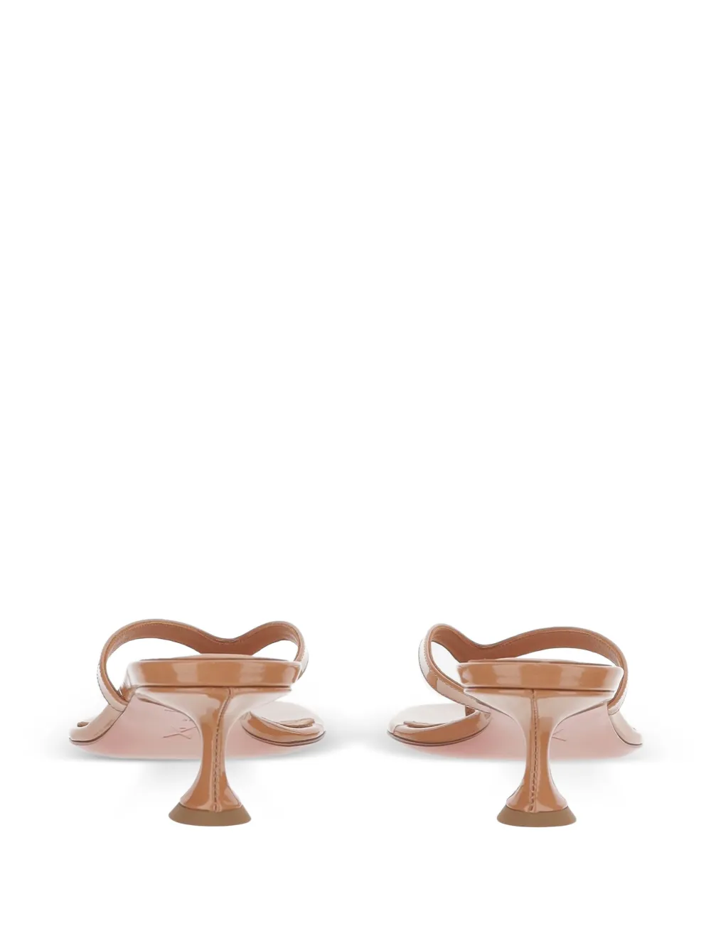 Amina Muaddi Juliette leather sandals Beige