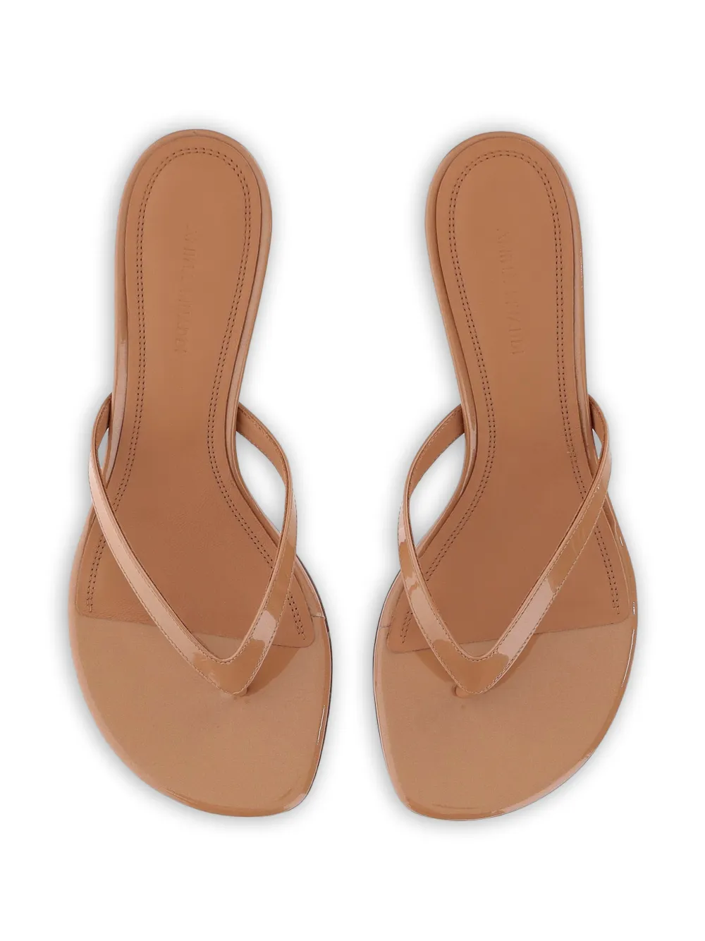 Amina Muaddi Juliette leather sandals Beige