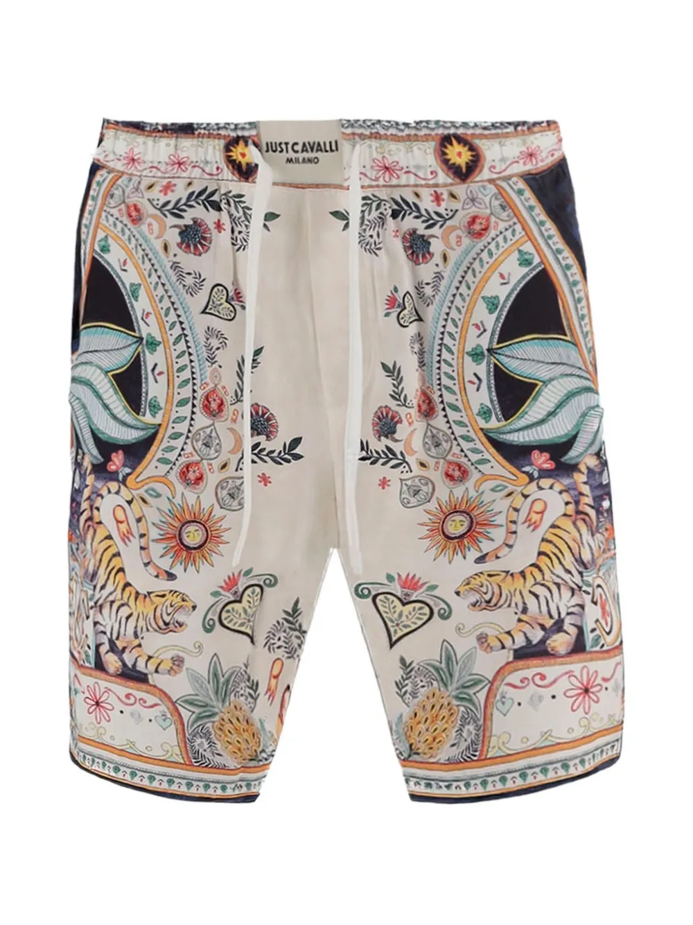 Just Cavalli printed drawstring shorts - Toni neutri