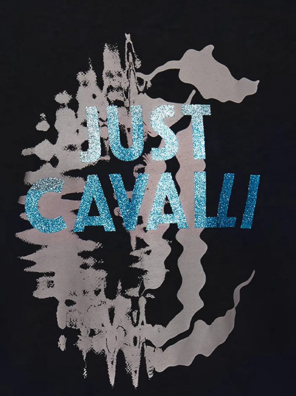 Just Cavalli Katoenen T-shirt met logoprint Zwart