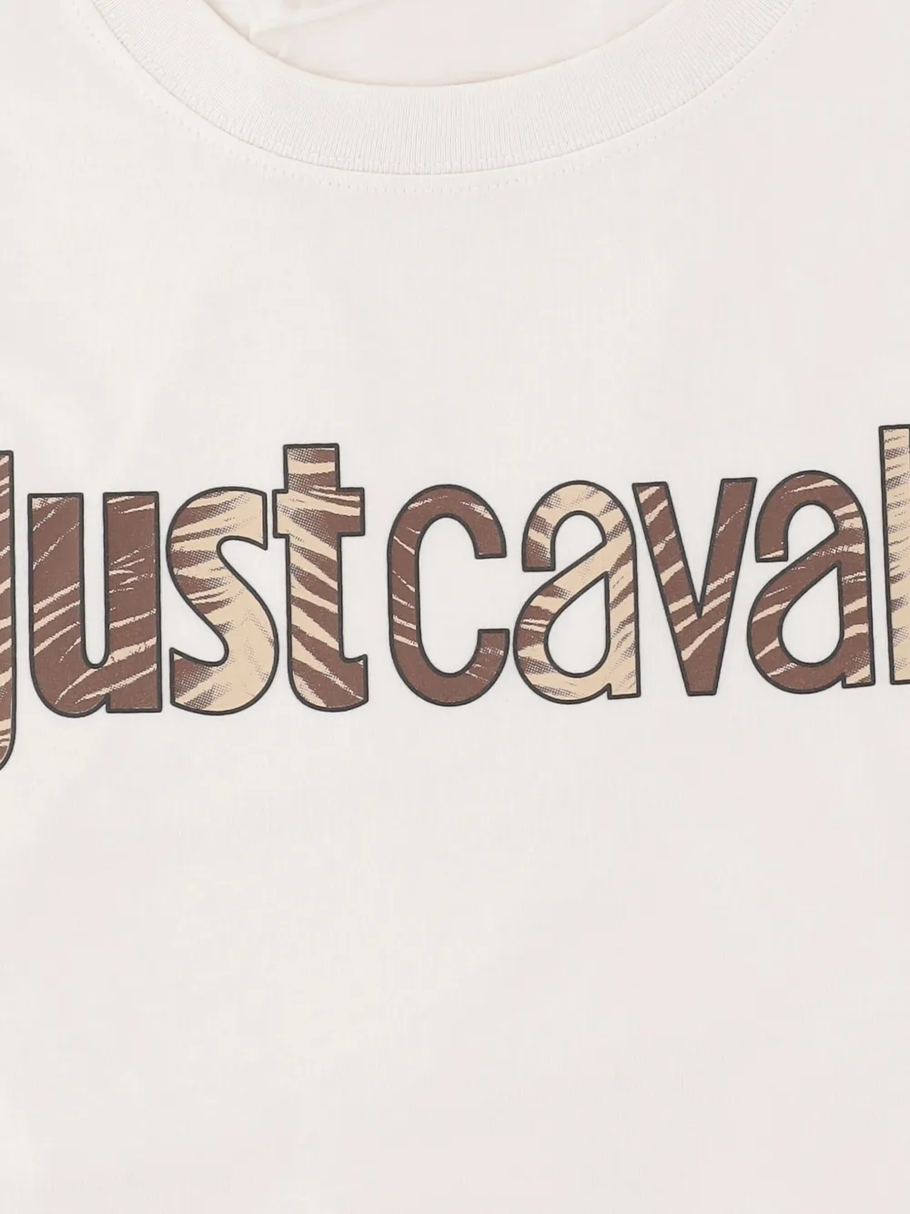Just Cavalli T-shirt met logoprint Beige