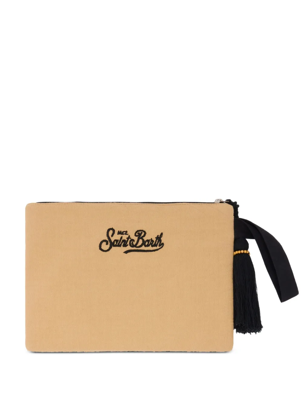 MC2 Saint Barth beaded leopard-print clutch bag