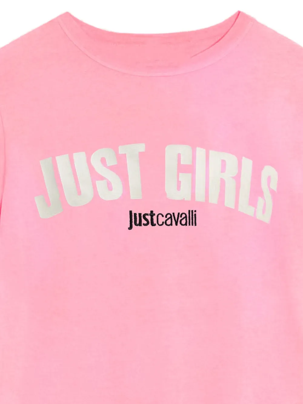 Just Cavalli Katoenen T-shirt met logoprint Roze