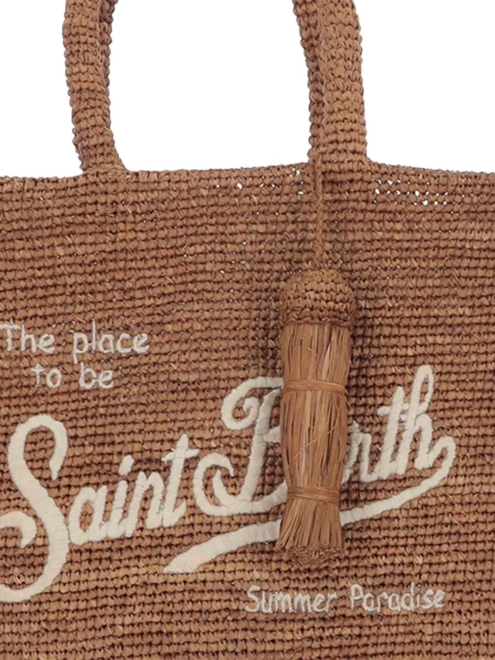 MC2 Saint Barth Colette shopper met franje en kwastje Bruin
