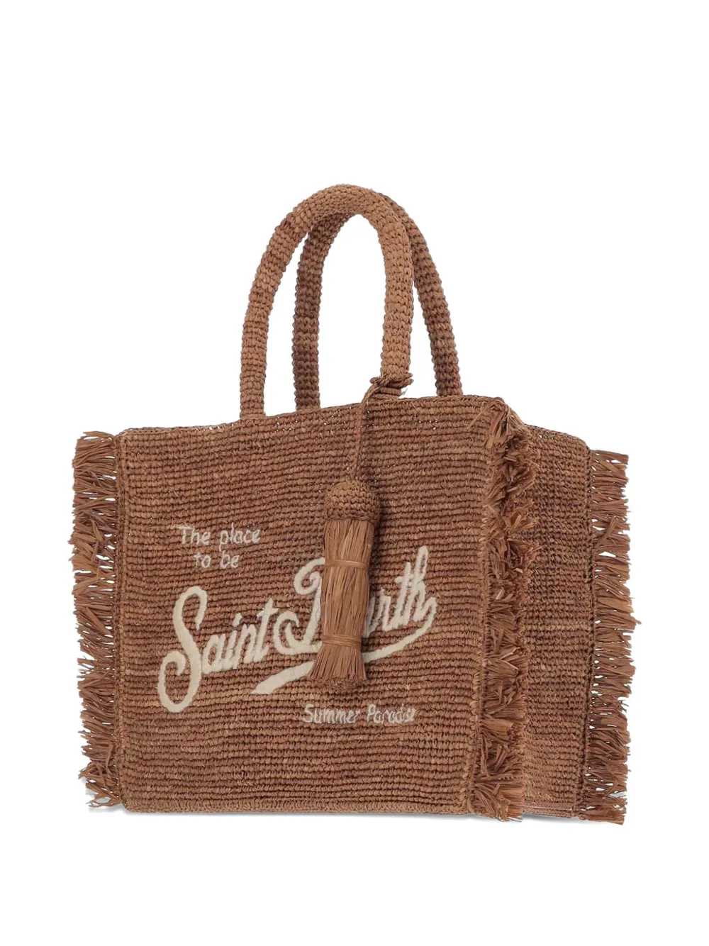 MC2 Saint Barth Colette shopper met franje en kwastje Bruin