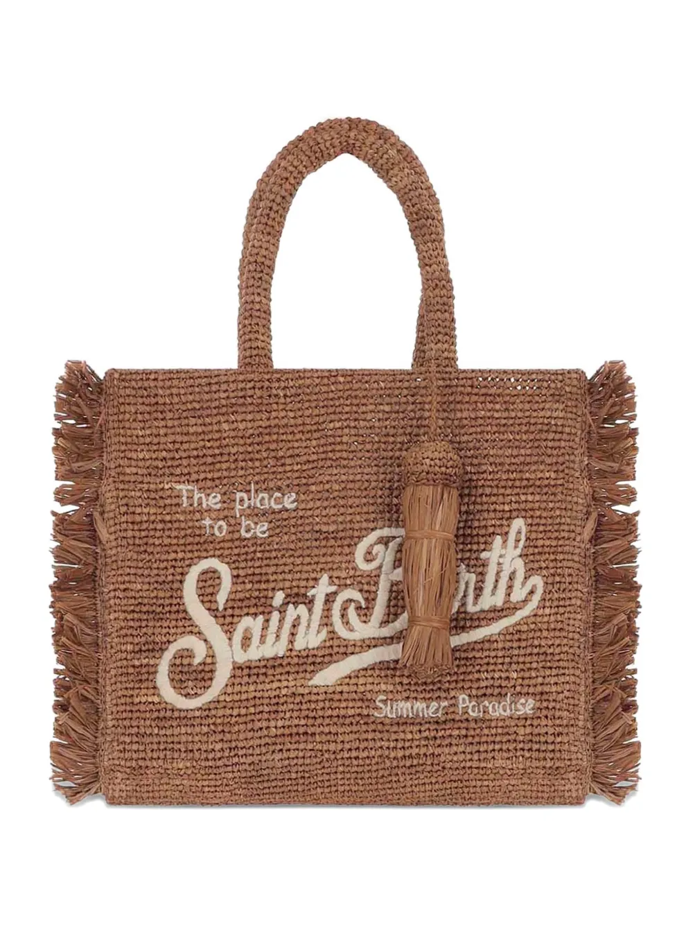 MC2 Saint Barth Colette shopper met franje en kwastje Bruin