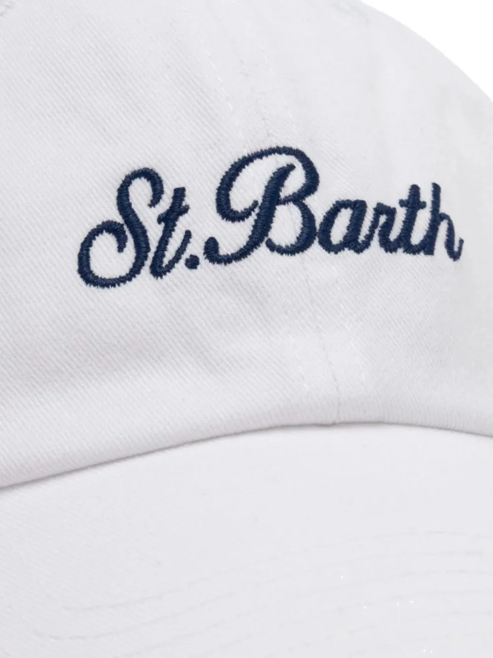 MC2 Saint Barth Davis witte katoenen honkbalpet met geborduurd logo