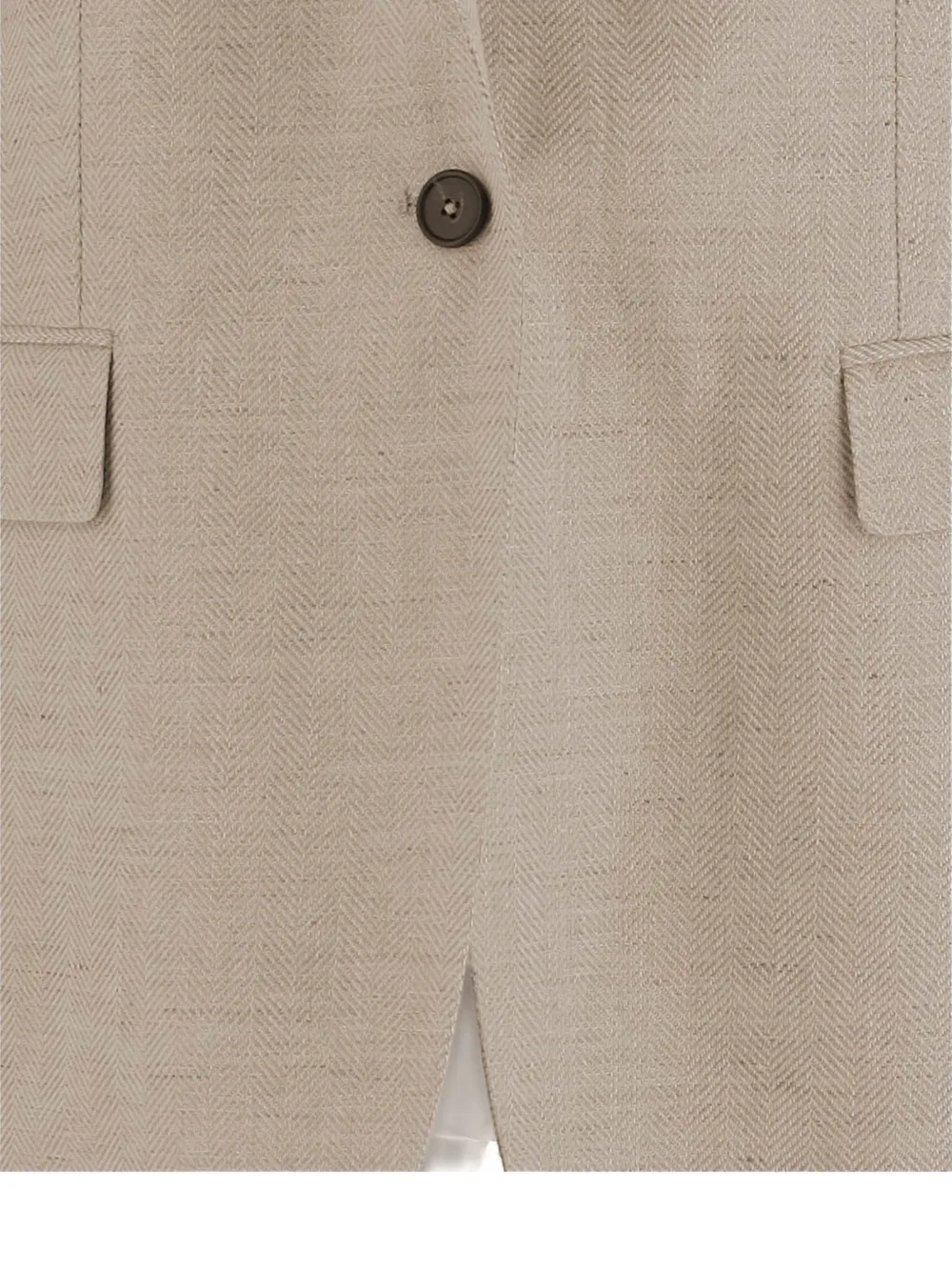Tagliatore Herringbone-pattern Single-breasted Blazer In Brown