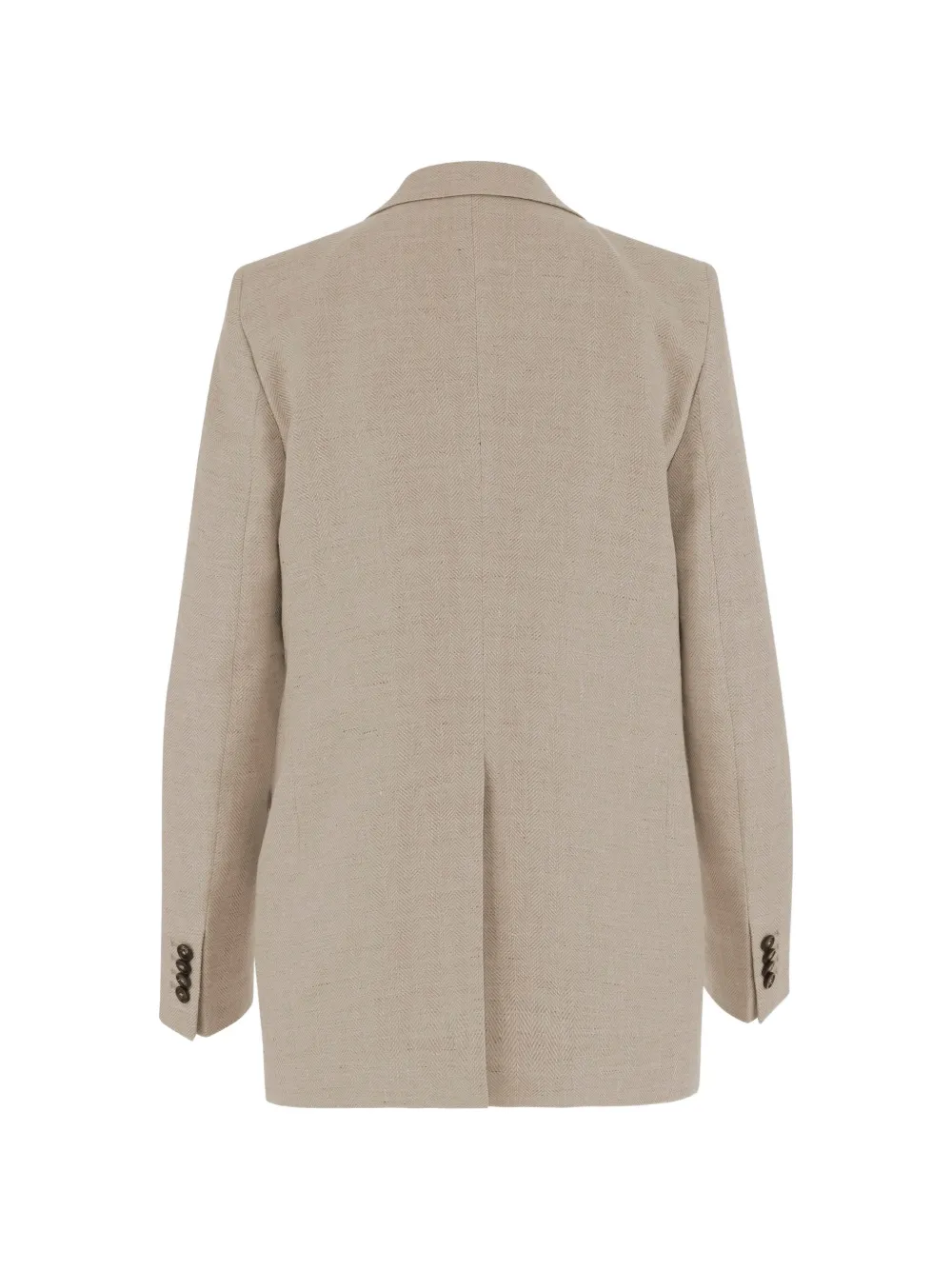 Tagliatore Herringbone-pattern Single-breasted Blazer In Brown