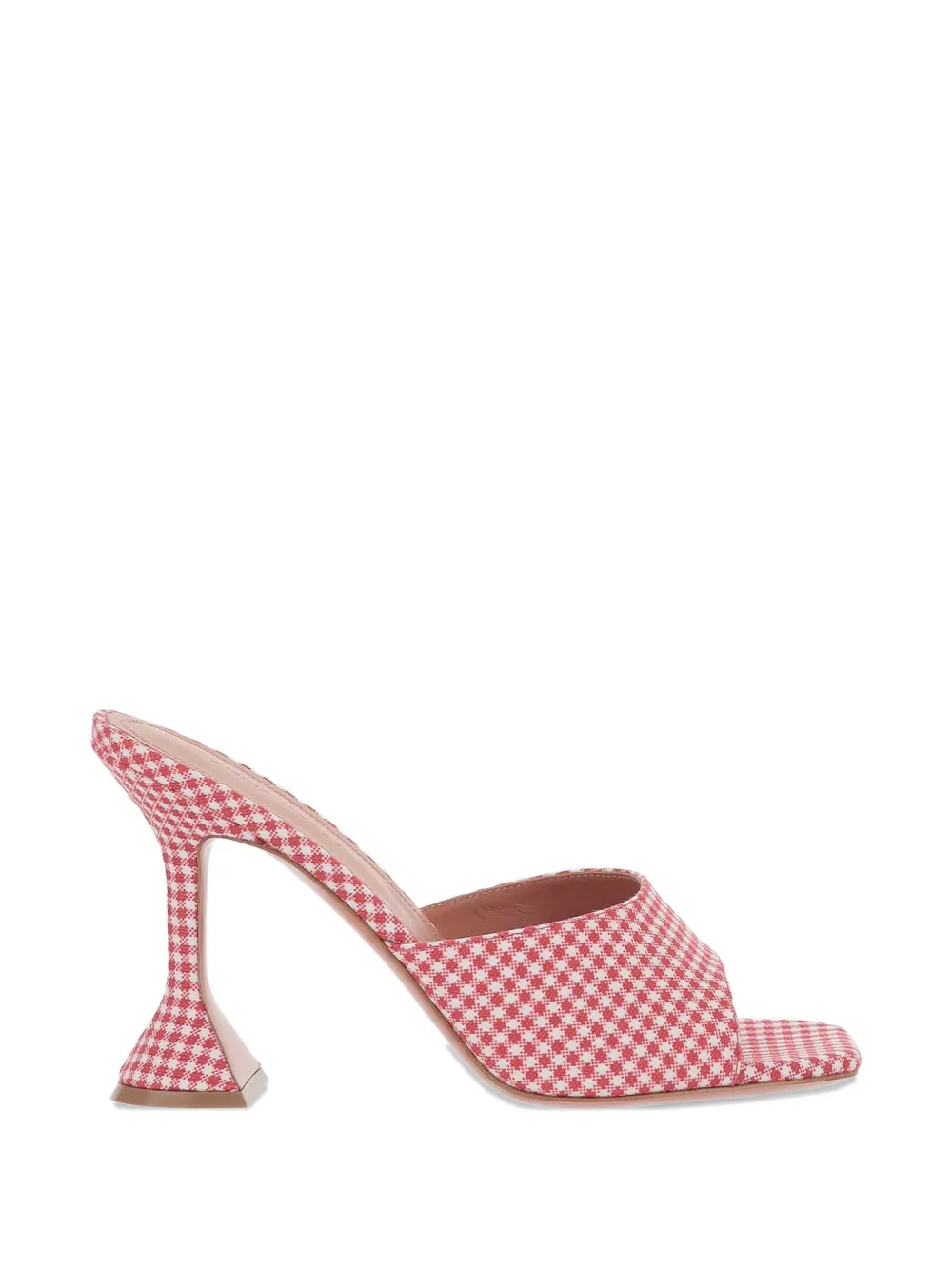 Amina Muaddi Lupita gingham-pattern sandals - Rosso