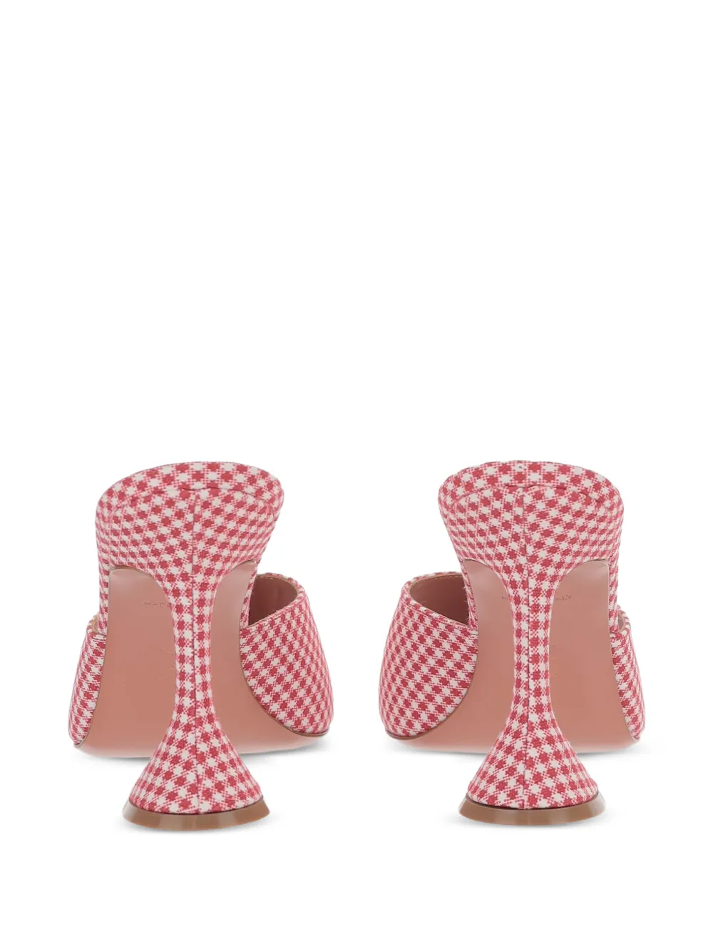 Amina Muaddi Lupita gingham-pattern sandals Rood