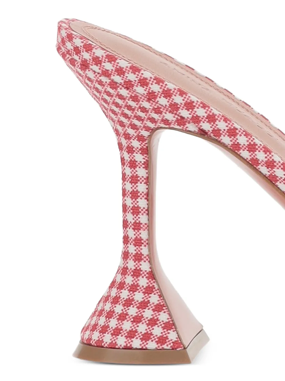 Amina Muaddi Lupita gingham-pattern sandals Rood