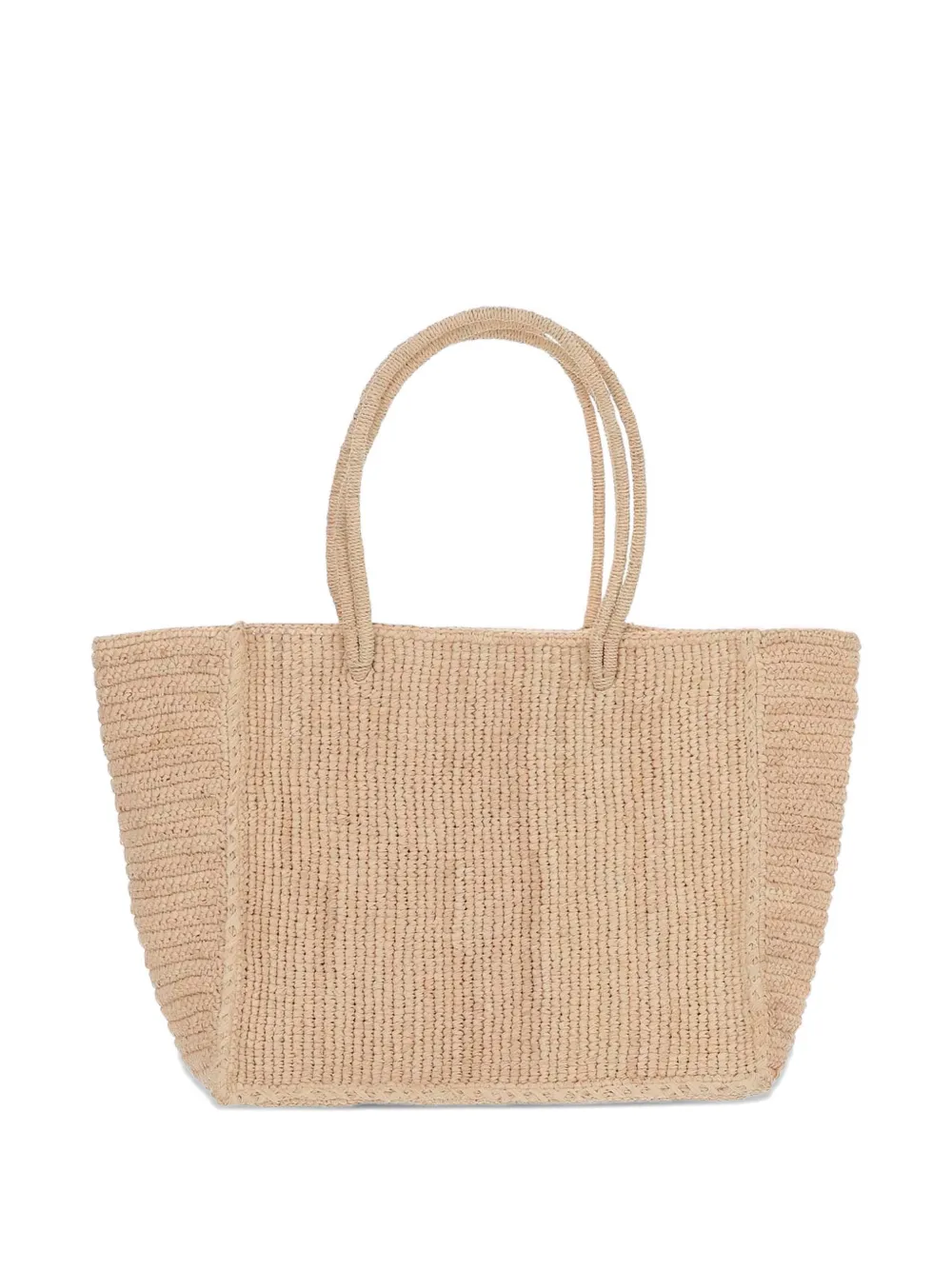 MC2 Saint Barth Schoudertas met geborduurd logo Beige